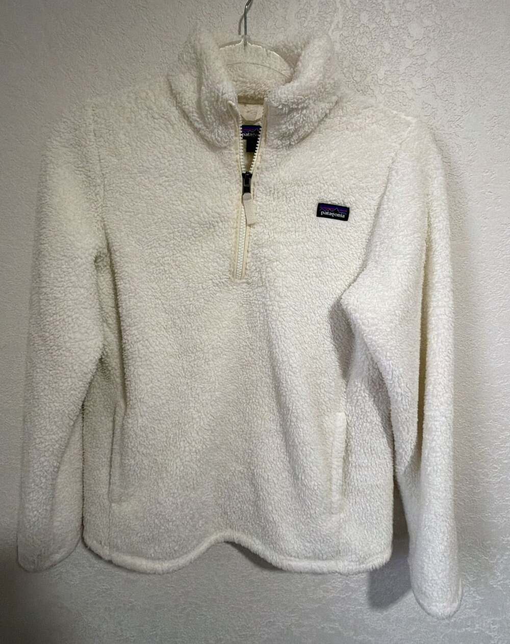 Patagonia Los Gatos 1/4-Zip Fleece Pullover XXL 16-18 White Cream